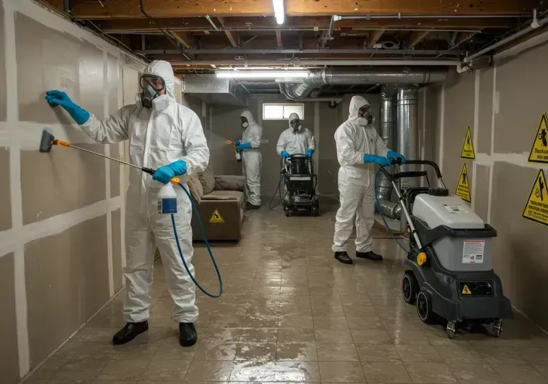 Basement Moisture Removal and Structural Drying process in Orchards, WA